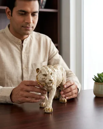 Walking Tiger Vastu Idol (Power & Protection Symbol) for Positive Energy and Prosperity - Vastuguruji