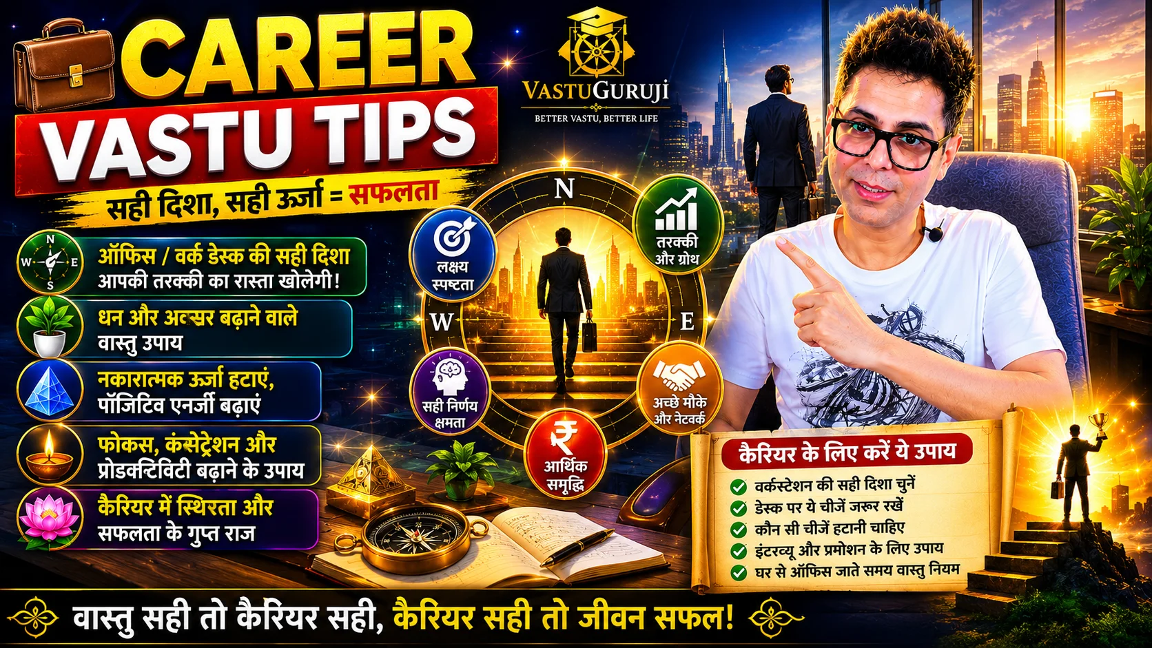 करियर वास्तु उपाय — Career Vastu Tips, तरक्की और ग्रोथ | VastuGuruji