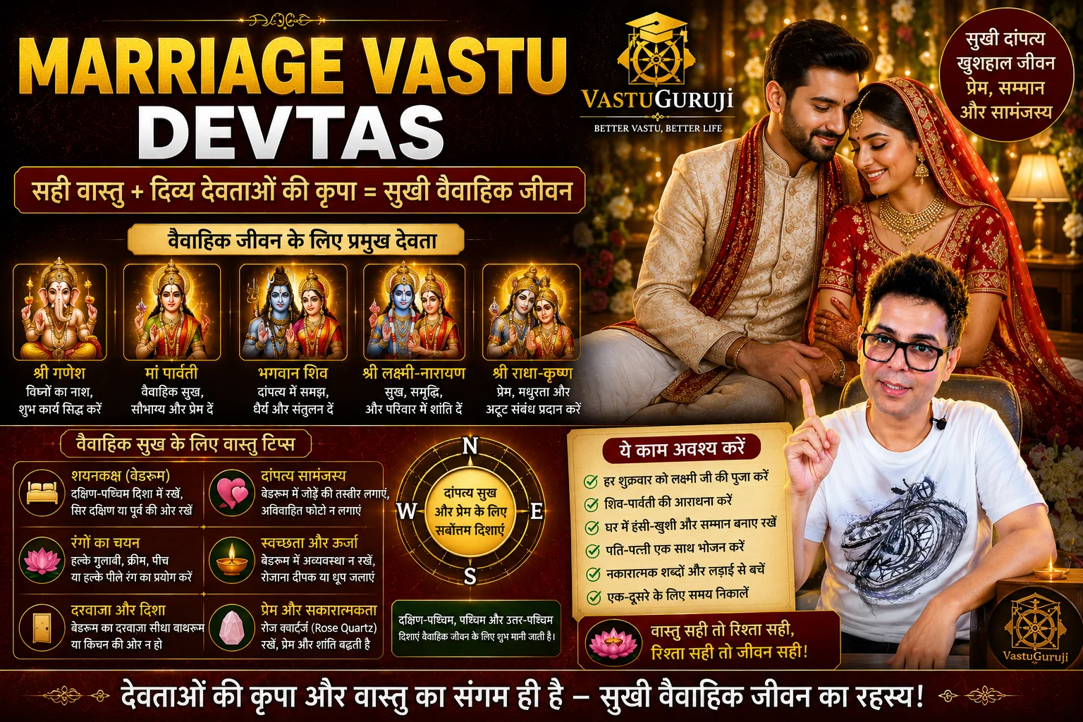 विवाह वास्तु उपाय — Marriage Vastu Devtas, सुखी वैवाहिक जीवन | VastuGuruji