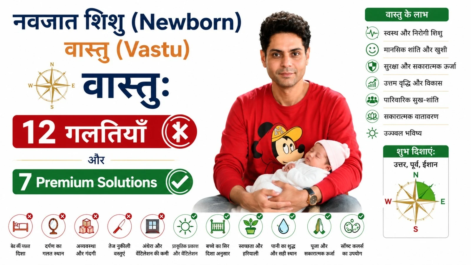 नवजात शिशु (Newborn) वास्तु: 12 गलतियाँ और 7 Premium Solutions